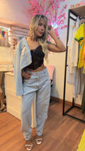 Calça Jeans Balloon Lavagem Clara